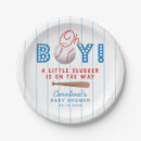 Search for baseball baby shower plates Little slugger