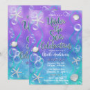 Search for purple and teal baby shower invitations Mermaid
