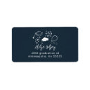 Search for graduation return address labels Navy blue