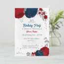 Search for red and silver birthday invitations Burgundy