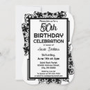 Search for damask 50th birthday invitations Fiftieth