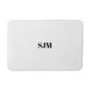 Search for black and white bath mats Initials