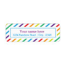 Search for rainbow stripes return address labels Fun