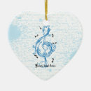 Search for musical note with heart holiday decor Treble clef