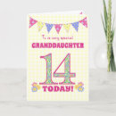 Search for granddaughters 14th birthday cards Pretty