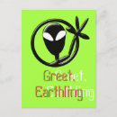 Search for alien visitors postcards Ufo