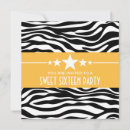 Search for zebra print sweet 16 invitations Pattern