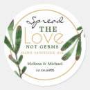 Search for hand sanitizer wedding stickers Greenery