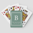 Search for template playing cards Initial