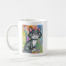 Search for grey white cat mugs Pet