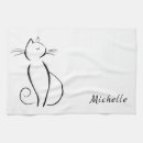 Search for black and white cat tea towels Modern