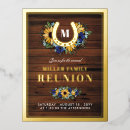 Search for sunflower family reunion invitations Rustic