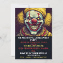 Search for clown halloween invitations Spooky