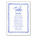 Search for assignment table cards Simple table numbers