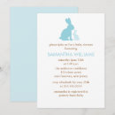 Search for rabbit baby boy shower invitations Blue