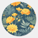 Search for yellow marigold stickers Vintage