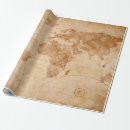 Search for vintage map wrapping paper World