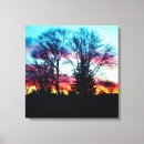 Search for purple sunset canvas prints Trees