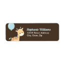Search for blue giraffe return address labels Jungle
