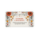 Search for retro wedding return address labels Flowers