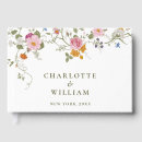 Search for wildflowers wedding guest books Dusty blue