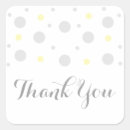 Search for yellow grey wedding stickers Thank you