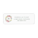 Search for love romantic return address labels Flowers