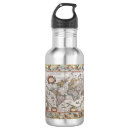 Search for world map water bottles Old