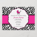Search for hot pink zebra invitations Black