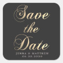 Search for gold save the date stickers Black and gold