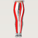 Search for black grey white stripes leggings Red