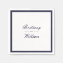 Search for bride and groom napkins Navy blue