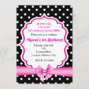 Search for polka dot bow invitations Pink
