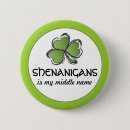 Search for shamrock button badges Shenanigans
