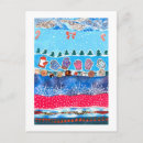Search for winter snowflake postcards Red