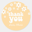 Search for yellow flowers thank you stickers 70s
