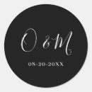 Search for elegant monogram wedding stickers Typography