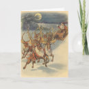 Search for santa sleigh reindeer cards Vintage santa claus