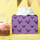 Search for flying bats wrapping paper Black