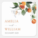 Search for citrus wedding stickers Elegant modern