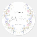 Search for delicate flower stickers Wildflower baby shower