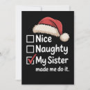 Search for naughty or nice christmas invitations Funny