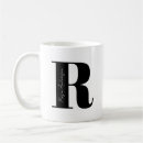 Search for letter r mugs Black and white