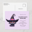 Search for witch birthday invitations Black cat