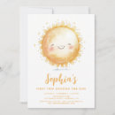 Search for sunshine 1st birthday invitations Watercolor