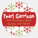 Search for snowflake return address stickers Green
