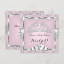 Search for pink silver princess baby shower invitations Tiara