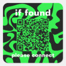 Search for if found stickers Green