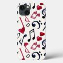 Search for musical symbols iphone cases Black and white