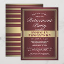 Search for red white gold invitations Retirement party